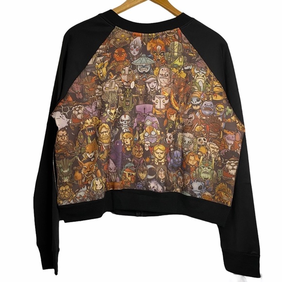 DOTA 2 Hero Collage Sketch Black Light Jacket Printed Graphic Plus Size XXL - Picture 3 of 15
